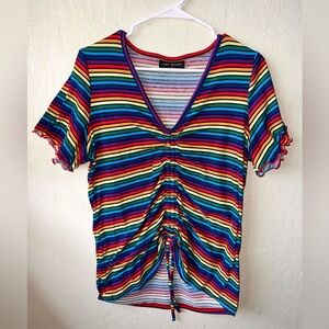 Rainbow Pride draw string shirt Lane Bryant